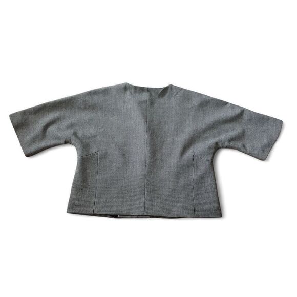 Worthington Stretch Gray Blazer Houndstooth Jacket Womens Sz S Vintage - Picture 5 of 9